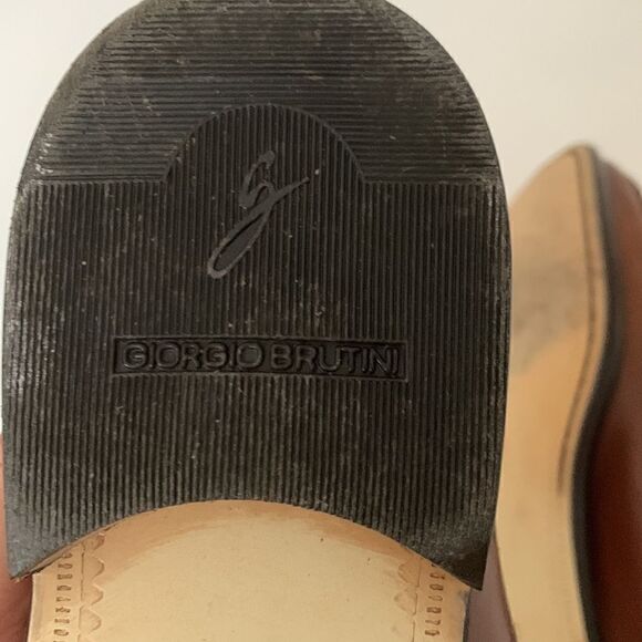 Giorgio Brutini Le Glove Handcrafted Leather Loafers Size 10,5 D - Picture 9 of 13